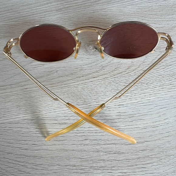 Jean Paul Gaultier 56-3173 Vintage Sunglasses | Gold Frame | Smokey Lenses - Picture 6 of 15